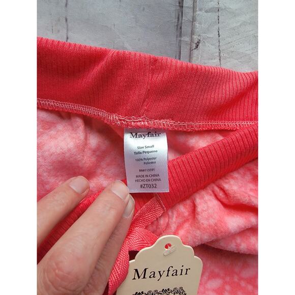 New Mayfair Women's' Size S Pink Micro Fleece Pajama Lounge Pants - Picture 3 of 8